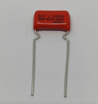 3.3NF 1000V Damla Tipi Polyester Kondansatör %5 DC RM:15