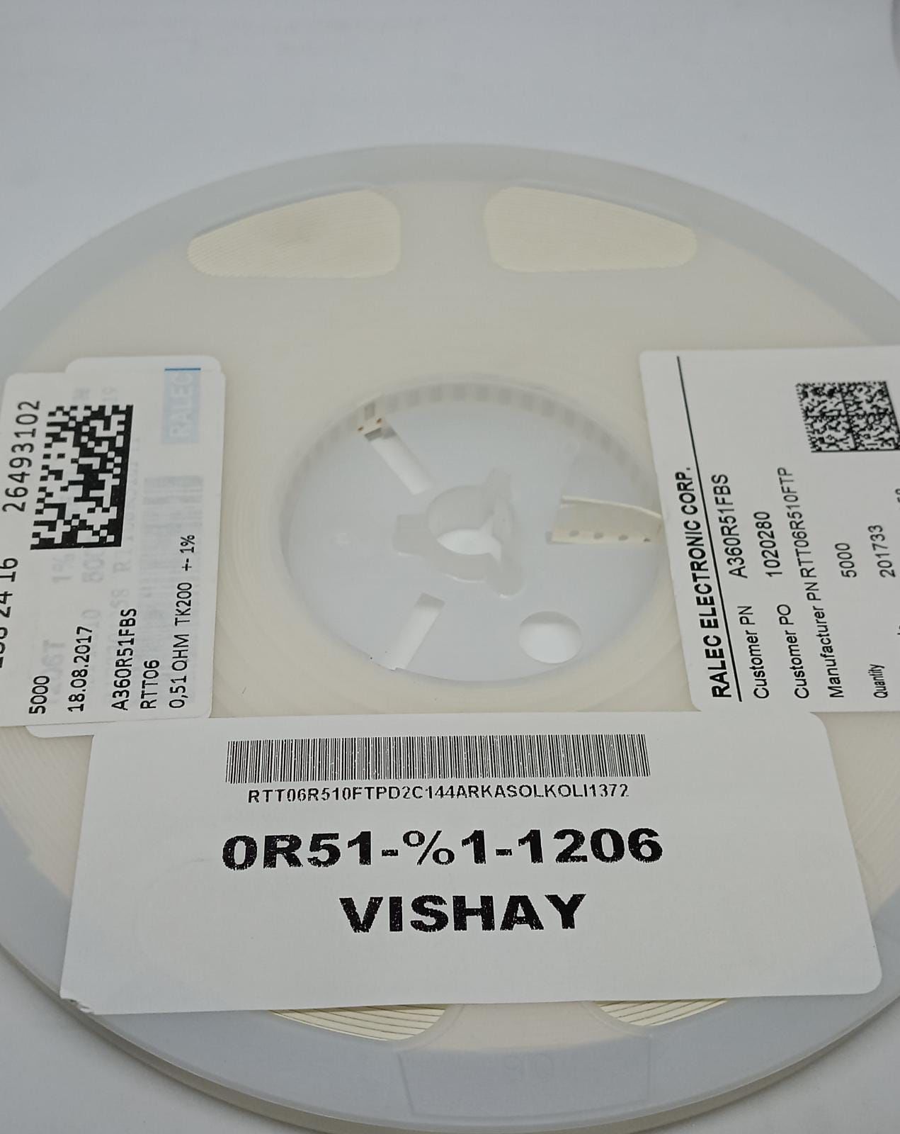 0R51 SMD Direnç 1206 %1 RTT06R510FTP 5000 ADET