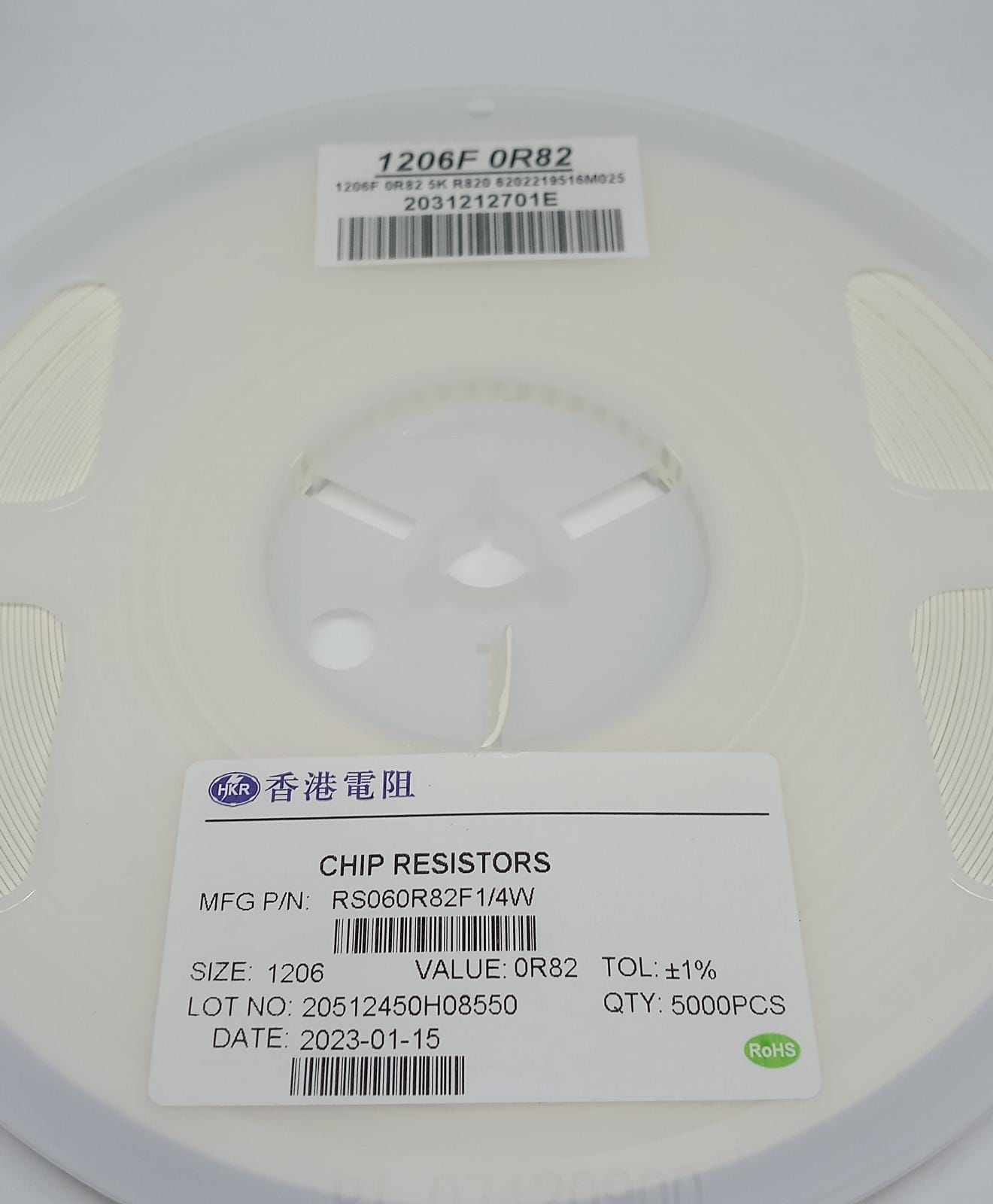 0R82 1206 SMD Direnç %1 RS060R82F 5000 ADET
