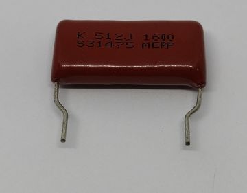5.1NF 1600V Damla Tipi Polyester Kondansatör %5 RM:22.5