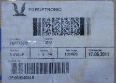 15NF 100V Polyester Kondansatör %5 RM:5