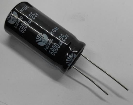 6800uf 25V Elektrolitik Kondansatör 18X35,5 85C