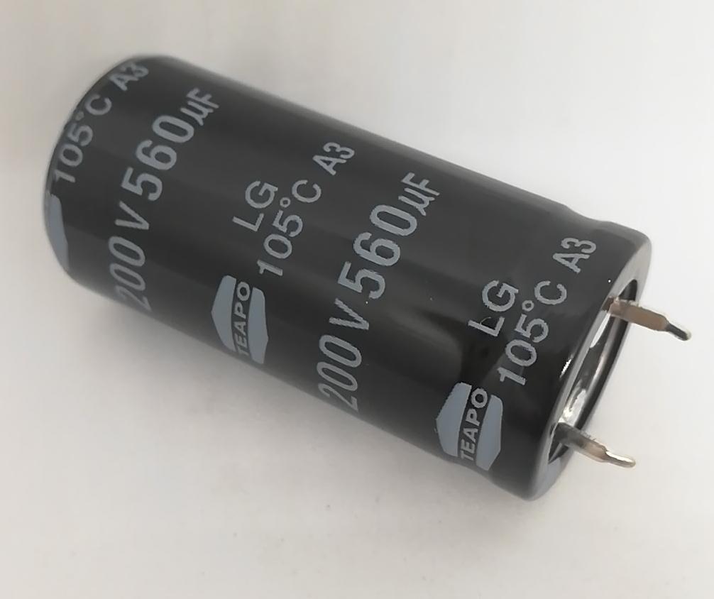 560UF 200V SNAP Elektrolitik Kondansatör 22X45 105C
