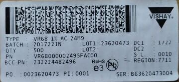 24M9 1W %1 METAL FİLM DİRENÇ