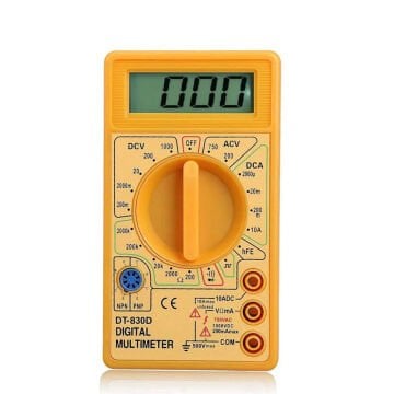 DT-830D Dijital Multimetre Ölçü Aleti SARI