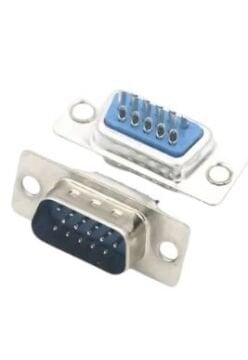 15 Pin Lehim Tip Erkek D-Sub Konnektör / 180 Derece D-SUB Konnektör