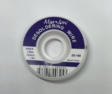 Marxlow ZD-180 2.5mmx1.5mm Lehim Sökme Fitili