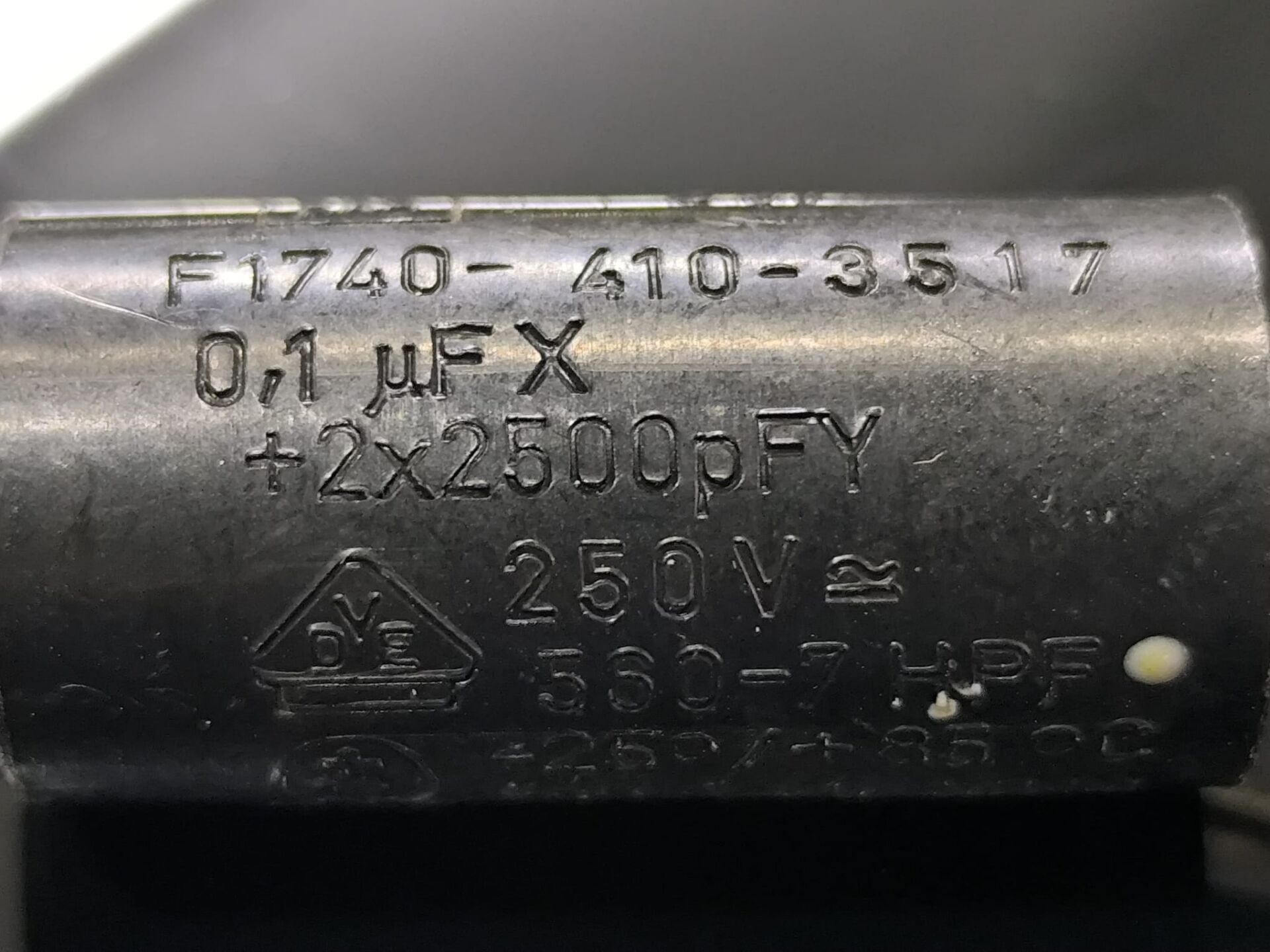 100NF 250V Motor Kondansatör 3 Kablo Silindir