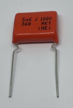 5.6UF 100V Damla Tipi Polyester Kondansatör  %5 RM:22.5 MKT
