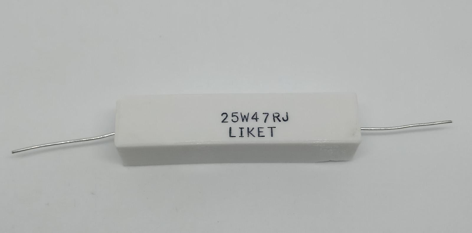 47R 25W  Taş Direnç Axial